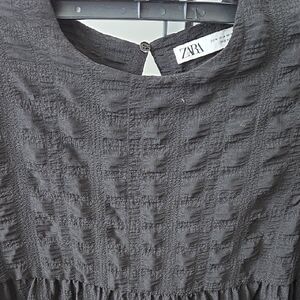 Zara Charcoal Textured Dress